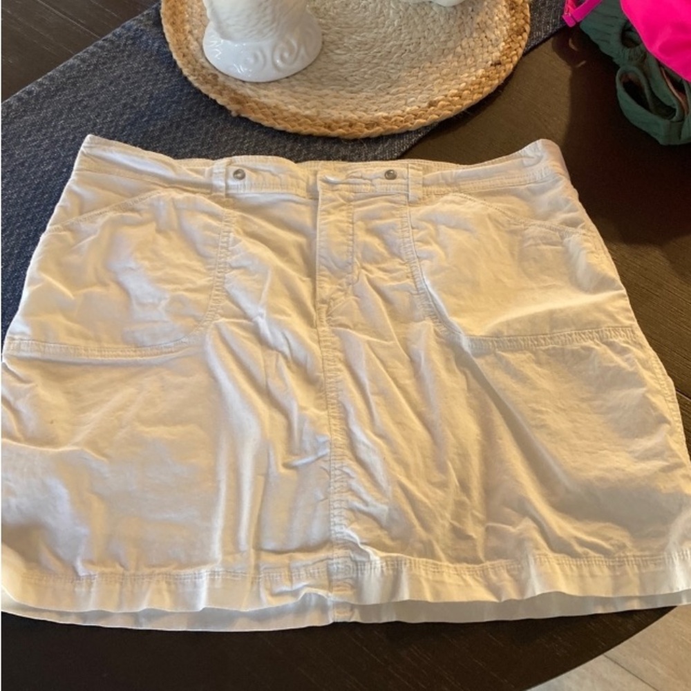 Skort 14 White Cotton